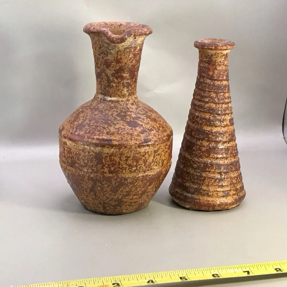 2 Piece Vase And‎ Pitcher Antiqued Finish